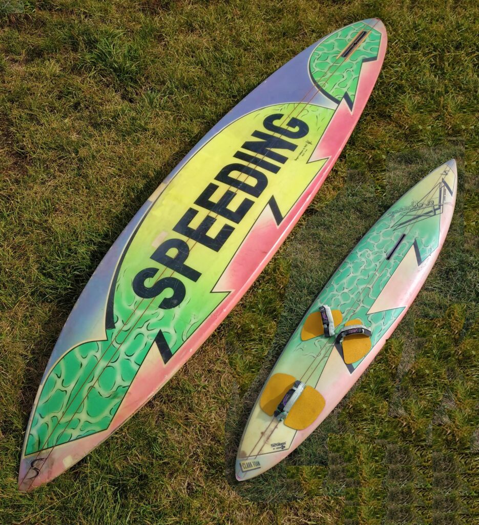 SPEEDING * design by Marsi, Lake Garda - European Custom 80's Heritage. This piece of Art is waiting for you @ windsurfingmuseumprague * Sinker SPEEDING - vyrobeno na Gardě firmou Karla Gahlera (*198x).