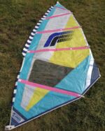 Early Fanatic Sail, BOOSTER cut - Tri Stop Mylar, made by North Sails (*1986). Happy 40 years Anniversary FANATIC. Udo Schütz, a successful race car pilot, founded his board company in 1981. * Plachta FANATIC od North Sails.